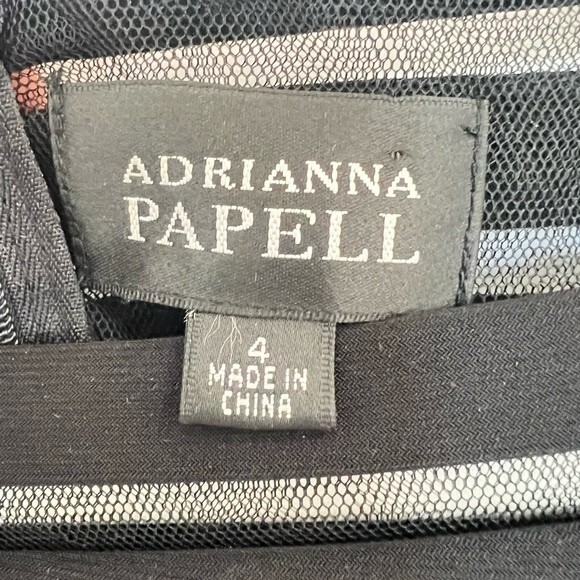 Elegant Adrianna Papell Black Party Cocktail Dress size 4 - Picture 3 of 3